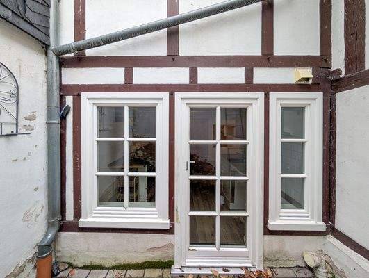 Blick vom Atrium zur Küche