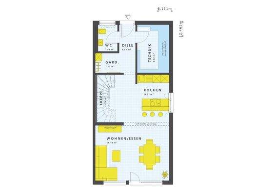 Cleverer Wohnbereich kompakt