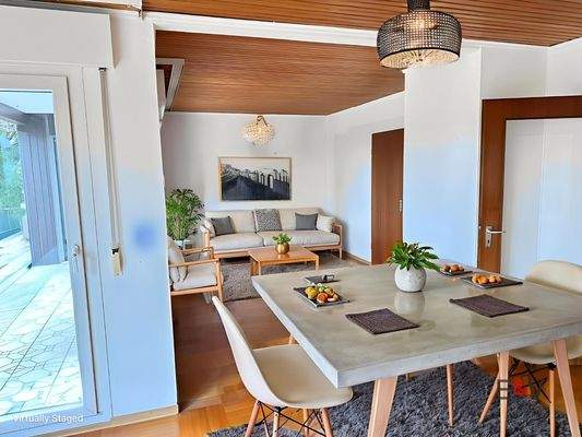 Visualisierte Essecke mit Ausblick