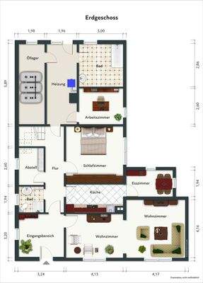 Erdgeschoss: Möbliert