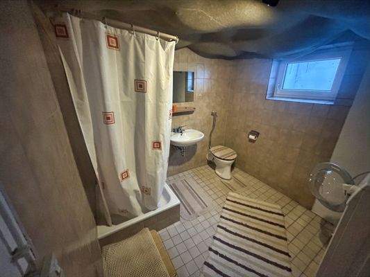 Waschküche mit Dusche und WC