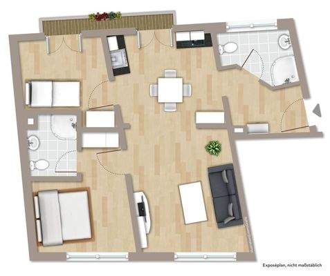 Grundriss Fachwerkstube