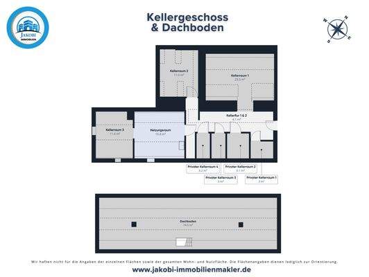 Grundriss KG &amp; Dachboden