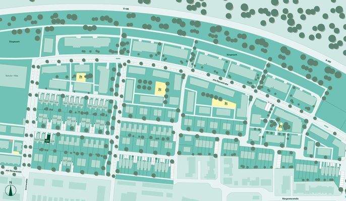 Lage des Reihenhauses im Quartier