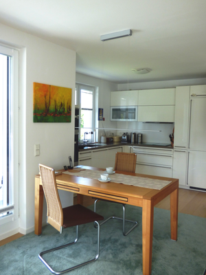 offen gestalteter Küchenbereich...