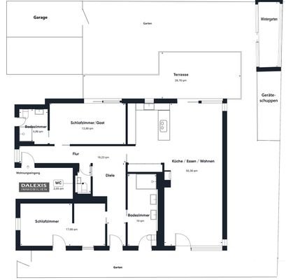 Grundriss Gartenwohnung