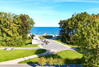 Blick aus der Wohnung