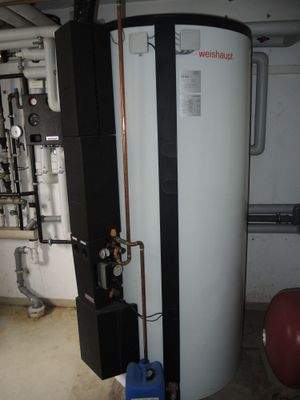 Technikraum mit Gas-Solarthermie Heizung