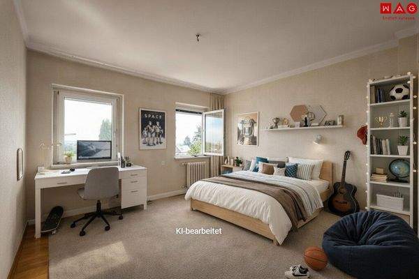 Möblierungsvorschlag Jugendzimmer KI generiert