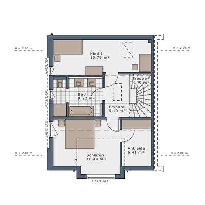 Grundriss Obergeschoss