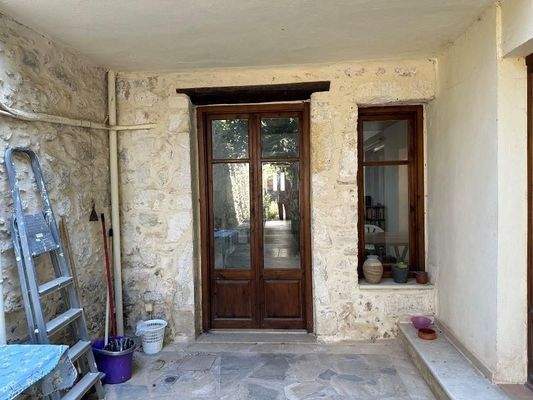 Kreta, Rethymno: Historisches Steinhaus mit privatem Garten in der Altstadt zu verkaufen