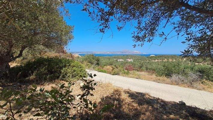 Kreta, Plaka: Zwei erstklassige Grundstücke in Plaka – Meerblick und zentrale Lage