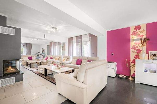 Wohnbereich mit Kamin EG