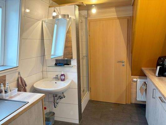 Dusche im Dachgeschoss
