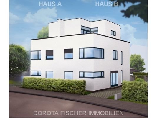 Vorderansicht Haus A + Haus B