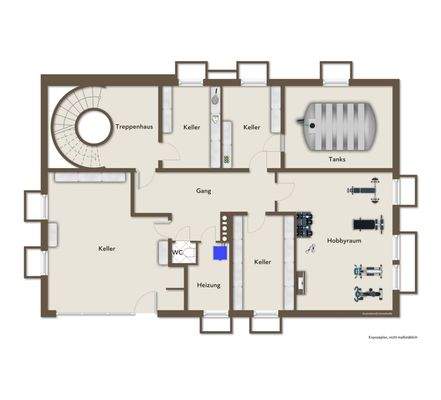 Grundriss KG möbliert