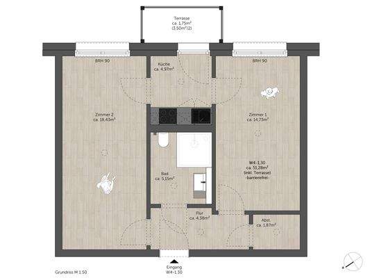 FOUR - Grundriss - Apart