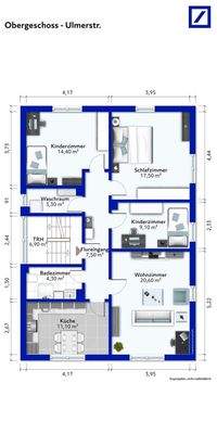 Grundriss Obergeschoss Ulmerstr.