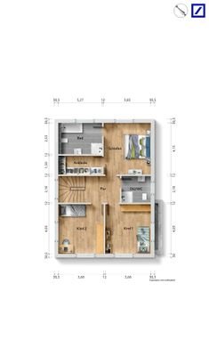 Dachgeschoss Haus 2 möbliert