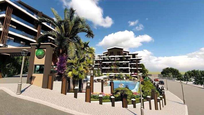 Apartments with Pool and Underground Parking in Güzelyalı