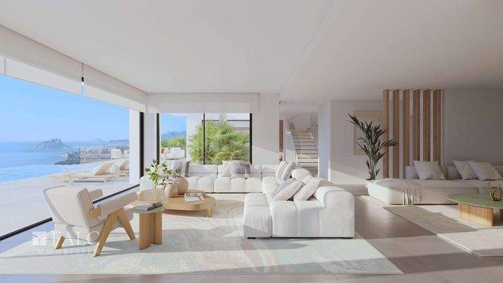 Wohnzimmer - offen, hell, Meerblick