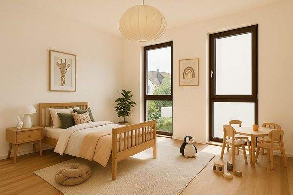 Kinderzimmer 2.OG, KI-generiert, Einrichtungsvorschlag