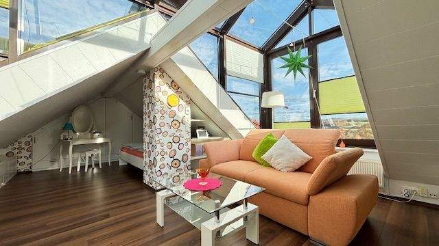 Das Studiozimmer mit Glasdach