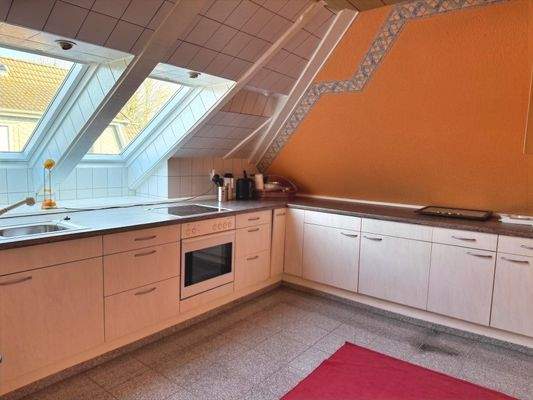 Küche im Dachgeschoss