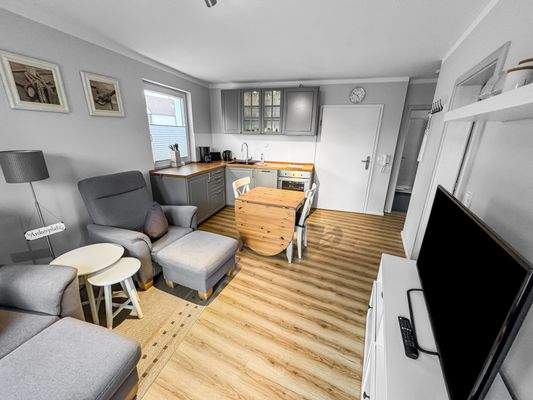 Küche und Wohnen Ansicht