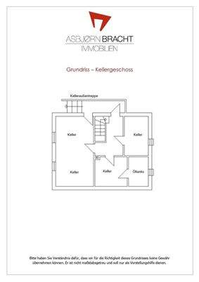Grundriss Kellergeschoss ohne Gewähr - nicht maßst