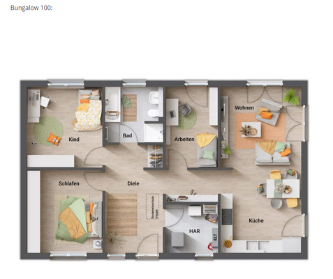 Grundriss großer HAR Bungalow