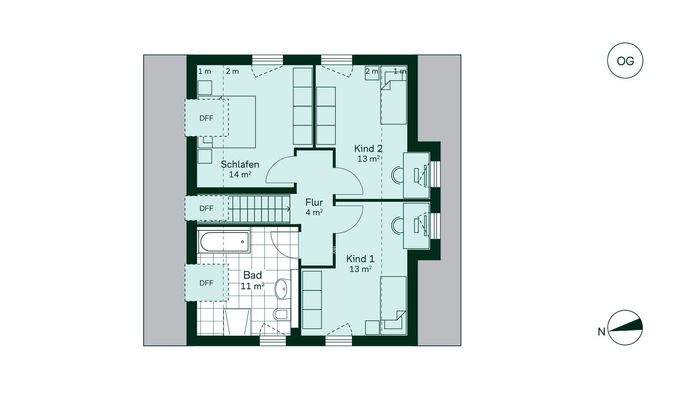Komfortables Obergeschoss