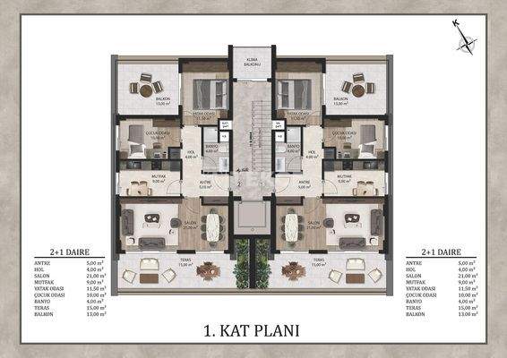 Apartments in a Complex with a Pool Near Airport in Antalya