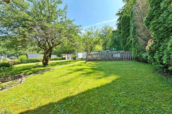 Garten mit angrenzendem Wald