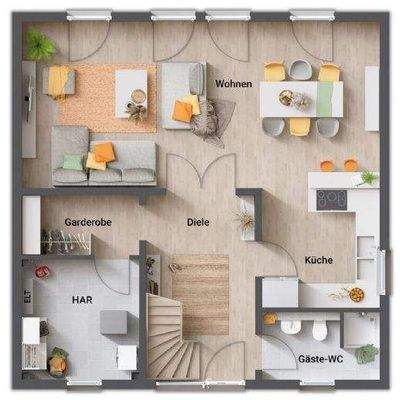 Gäste-WC mit Dusche