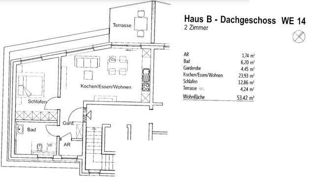 Grundriss Wohnung Nr. 14