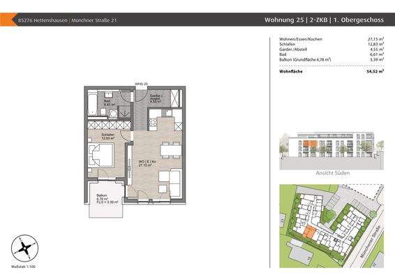 Grundriss Wohnung 25