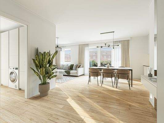 Visualisierung Wohnbereich - Beispielwohnung