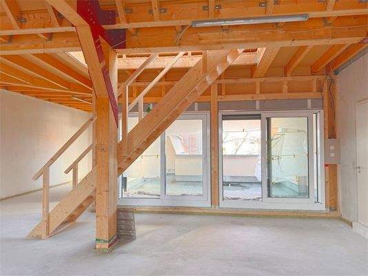 Terrasse und Aufgang Rooftop