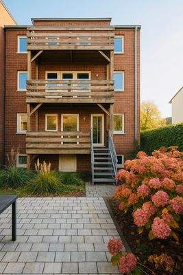 Rückansicht des Hauses