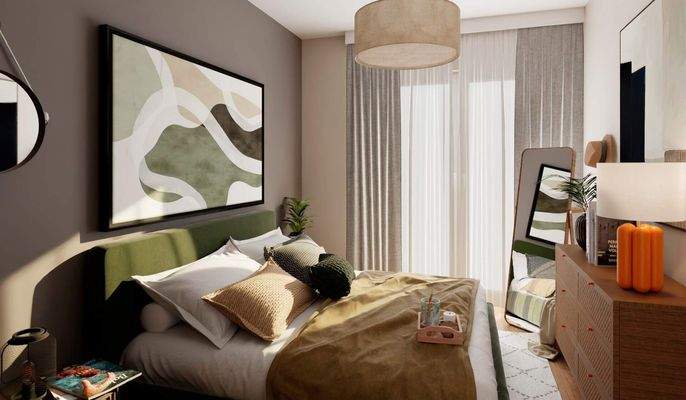 Das Schlafzimmer bietet Raum zur Entspannung