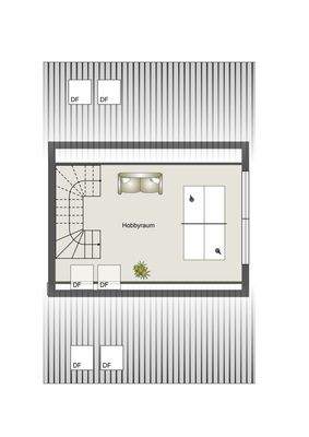 Dachboden (schematisch dargestellt)