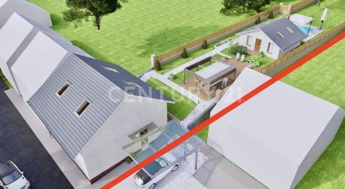 Außen Visualisierung Ansicht ohne Anbau