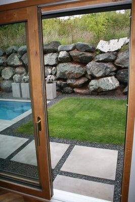 Blick vom Flur in den Garten