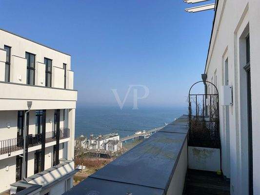 Blick vom Balkon zur Ostsee