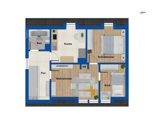 Grundriss Obergeschoss