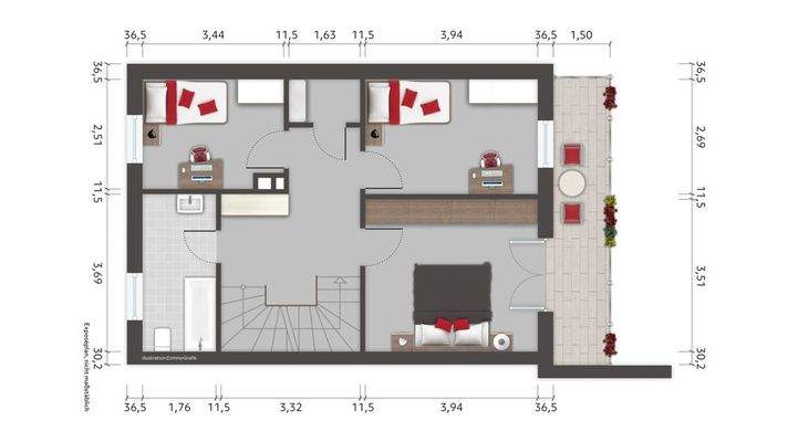 Grundriss Obergeschoss