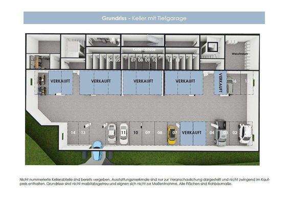 Grundriss Keller mit TG