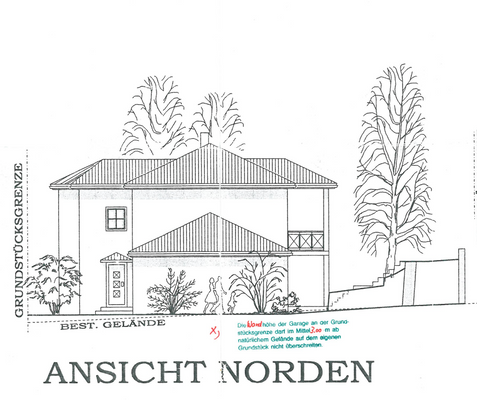 Modernisierungsplan: Ansicht Norden