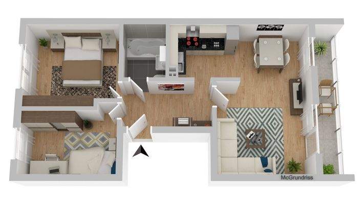 Grundriss der Wohnung